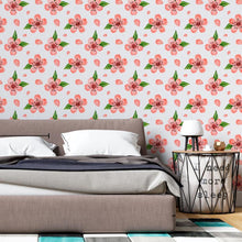 Load image into Gallery viewer, Watercolor Cherry Blossom Peel & Stick Wallpaper N06127