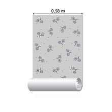 Load image into Gallery viewer, Minimalist Blue Flowers Peel & Stick Wallpaper N06130