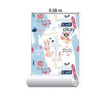 Load image into Gallery viewer, Birds and Bunnies Peel & Stick Wallpaper N06161