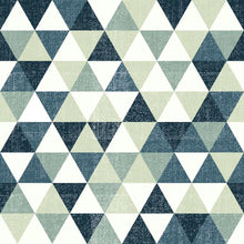 Load image into Gallery viewer, Geometric Green Triangles Peel & Stick Wallpaper N06178