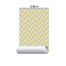 Load image into Gallery viewer, Chevron Yellow and Gray Peel & Stick Wallpaper N06197