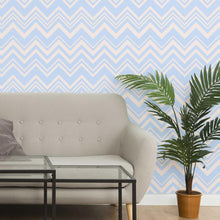 Load image into Gallery viewer, Chevron Yellow and Blue Peel & Stick Wallpaper N06202
