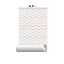Load image into Gallery viewer, Chevron Pink and Gray Peel & Stick Wallpaper N06215