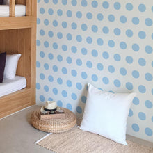 Load image into Gallery viewer, Polka Dots Grande Blue and White Peel & Stick Wallpaper N06242
