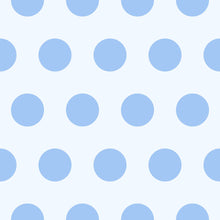 Load image into Gallery viewer, Polka Dots Grande Blue and White Peel & Stick Wallpaper N06242
