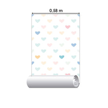 Load image into Gallery viewer, Colorful Hearts Peel & Stick Wallpaper N06253