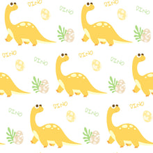 Load image into Gallery viewer, Yellow Dinosaur Peel & Stick Wallpaper N06259