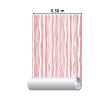 Load image into Gallery viewer, Red Stripes Peel & Stick Wallpaper N06260
