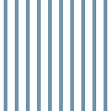 Load image into Gallery viewer, Blue and White Striped Peel & Stick Wallpaper N06265