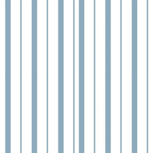 Load image into Gallery viewer, Blue and White Dark Striped Peel & Stick Wallpaper N06267