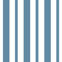 Load image into Gallery viewer, Strong Blue and White Striped Peel & Stick Wallpaper N06269