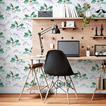 Load image into Gallery viewer, Flowers and Pearls Watercolor Peel & Stick Wallpaper N06275