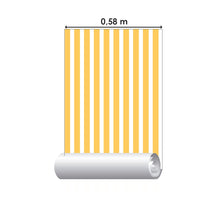 Load image into Gallery viewer, Yellow and White Striped Peel & Stick Wallpaper N06278