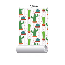 Load image into Gallery viewer, Stripes and Cactus Peel & Stick Wallpaper N06280