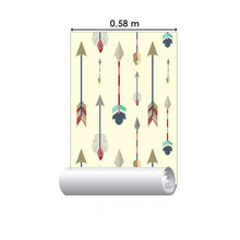 Load image into Gallery viewer, Colorful Boho Feathers Beige Peel & Stick Wallpaper N07027