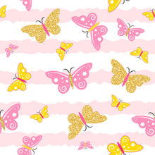 Load image into Gallery viewer, Butterflies Striped Peel & Stick Wallpaper N07038