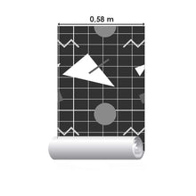 Load image into Gallery viewer, Geometric Dark Peel & Stick Wallpaper N07090