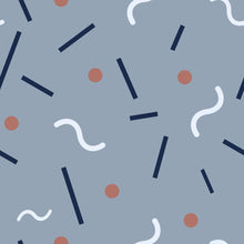 Load image into Gallery viewer, Abstract Waves and Dots & Red Peel & Stick Wallpaper N07093