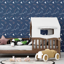 Load image into Gallery viewer, Blue Abstract Peel & Stick Wallpaper N07094