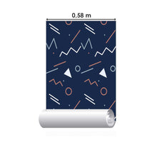 Load image into Gallery viewer, Blue Abstract Peel & Stick Wallpaper N07094