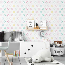 Load image into Gallery viewer, Scribbled Colorful Circles Peel & Stick Wallpaper N07105