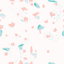 Load image into Gallery viewer, White Pink & Green Água Granite Peel & Stick Wallpaper N07125