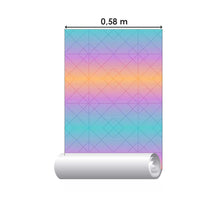 Load image into Gallery viewer, Geometric Blue Lilac and Orange Gradient Peel & Stick Wallpaper N07155