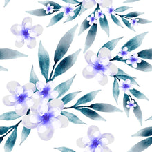 Load image into Gallery viewer, Lilac Flowers White Peel & Stick Wallpaper N08002