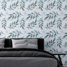 Load image into Gallery viewer, Lilac Watercolor Flowers Peel & Stick Wallpaper N08003