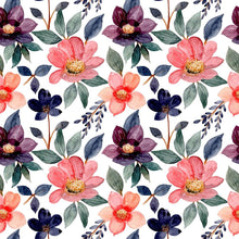 Load image into Gallery viewer, Purple and Pink Wildflowers Peel & Stick Wallpaper N08005
