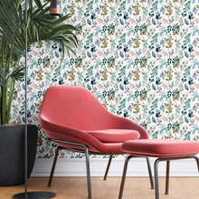 Load image into Gallery viewer, Watercolor Leaves Peel & Stick Wallpaper N08006
