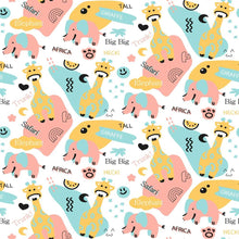 Load image into Gallery viewer, Animais Savana Divertidos Peel & Stick Wallpaper N08044