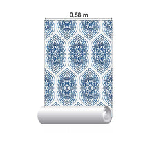 Load image into Gallery viewer, Watercolor Blue Flowers Abstract Peel & Stick Wallpaper N08046