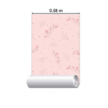 Load image into Gallery viewer, Minimalists Leaves Polka Dot Pink Peel & Stick Wallpaper N08066