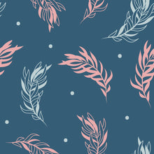 Load image into Gallery viewer, Leaves Blue and Pink Peel & Stick Wallpaper N08070