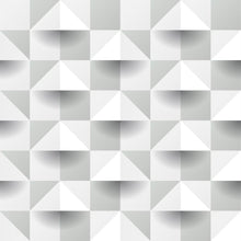 Load image into Gallery viewer, Geometric White and Gray Peel & Stick Wallpaper N08077