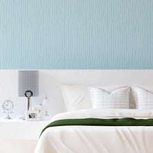 Load image into Gallery viewer, Irregular Stripes Soft Blue Peel & Stick Wallpaper N08126