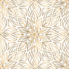 Load image into Gallery viewer, Geometric Flowers Peel & Stick Wallpaper N08164