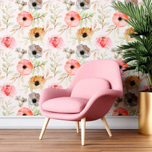 Load image into Gallery viewer, Floral Salmon Peel & Stick Wallpaper N08172