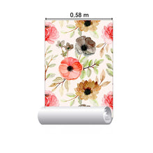Load image into Gallery viewer, Floral Salmon Peel & Stick Wallpaper N08172