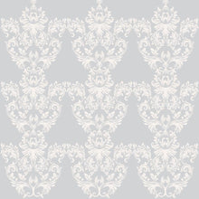 Load image into Gallery viewer, Damask Gray Peel & Stick Wallpaper N08181