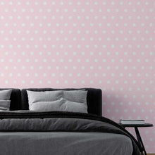 Load image into Gallery viewer, Polka Dots Pink Peel & Stick Wallpaper N08182