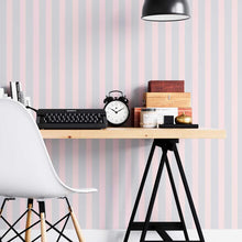 Load image into Gallery viewer, Stripes Gray and Pink Peel & Stick Wallpaper N08186