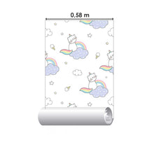 Load image into Gallery viewer, Little Cat in the Clouds Peel & Stick Wallpaper N08209
