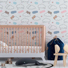 Load image into Gallery viewer, Let's Play Tedy Bears Peel & Stick Wallpaper N08215