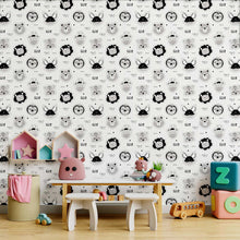 Load image into Gallery viewer, Forest Animals Gray Peel & Stick Wallpaper N09005