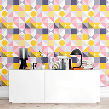 Load image into Gallery viewer, Geometric Abstract Retro Peel & Stick Wallpaper N09023