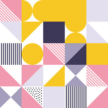 Load image into Gallery viewer, Retro Geometric Peel & Stick Wallpaper N09026