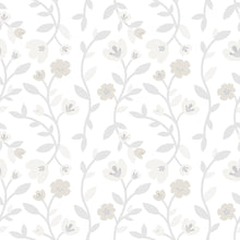 Load image into Gallery viewer, Flowers and Leaves Beige Abstract Peel & Stick Wallpaper N09054