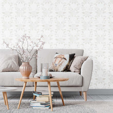 Load image into Gallery viewer, Abstract Wildflowers Beige Peel & Stick Wallpaper N09056